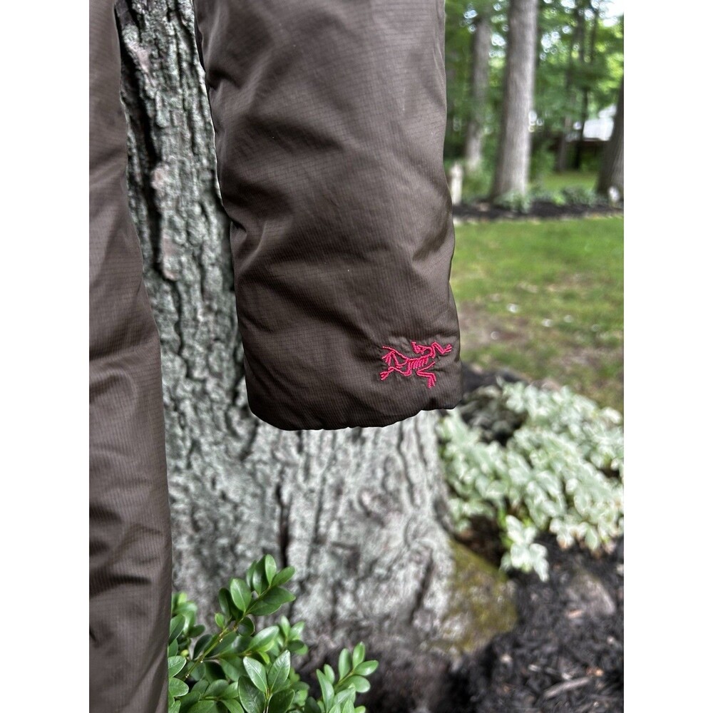 Women's Arcteryx Mota Long Coat Size Small Jacket Hooded Dark Green Outdoor - Picture 3 of 8